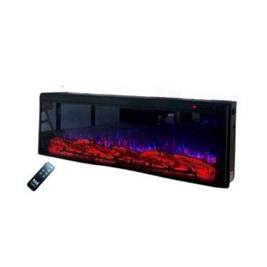 RVA Decorative Electric Fireplace 48 inches with Remote Without Heat Matt Black WM-4816W-7CR