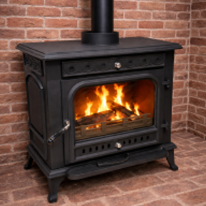 Real Wood Burning Fireplace, with Glass Door and Ash Tray (RWB-252517-C10)